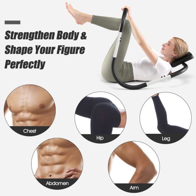 Ergonomic and Portable AB Fitness Trainer with Padded Headrest