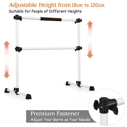Adjustable Double Stretching Dance Bar for Home Dancing Studio Gym
