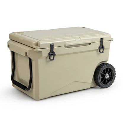 71 L Portable Cooler on Wheels with Handles