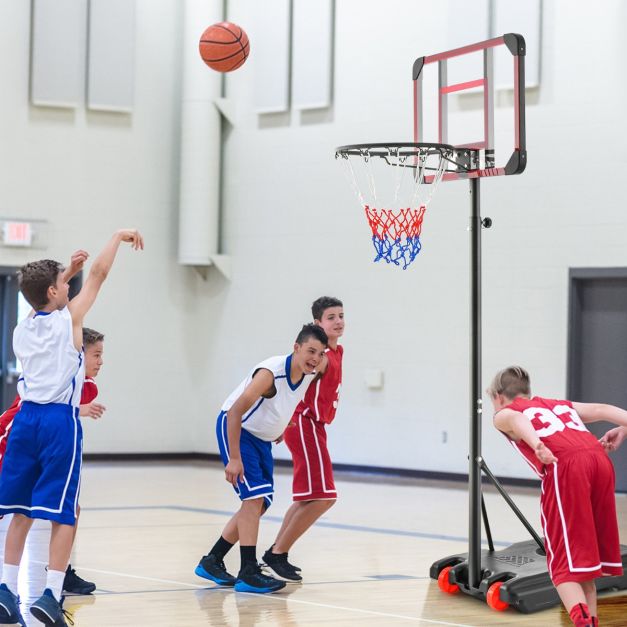 Basketball Hoop Stand with 193-248cm Height Adjustment