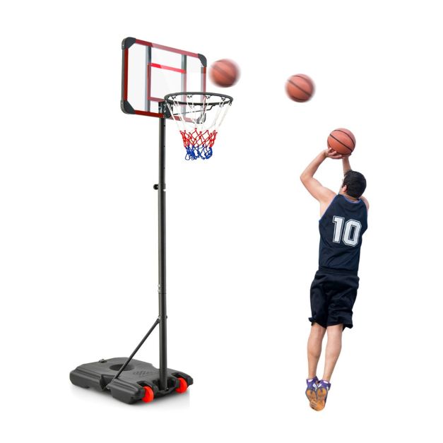 Basketball Hoop Stand with 193-248cm Height Adjustment