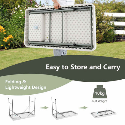 Folding Portable Fish Fillet Table Folding Camping Table w/Sink Faucet Outdoor Kitchen