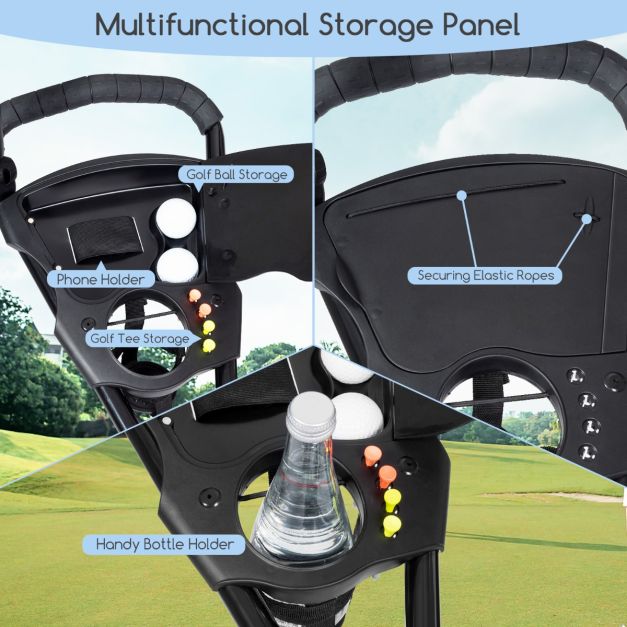 Folding 3 Wheel Golf Push Cart Adjustable