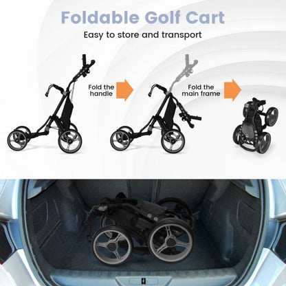 Folding 4 Wheel Golf Push Cart