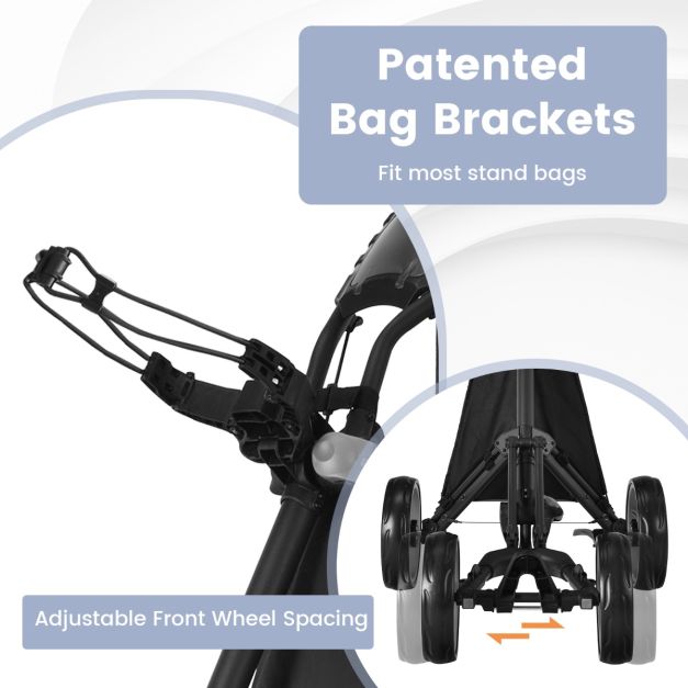 Folding 4 Wheel Golf Push Cart