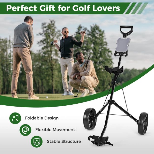 Foldable 2 Wheel Golf Push Cart