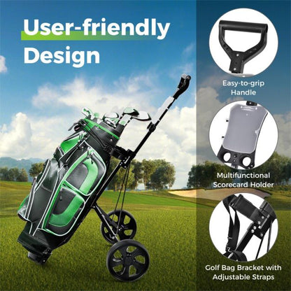 Foldable 2 Wheel Golf Push Cart