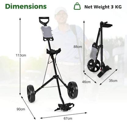 Foldable 2 Wheel Golf Push Cart