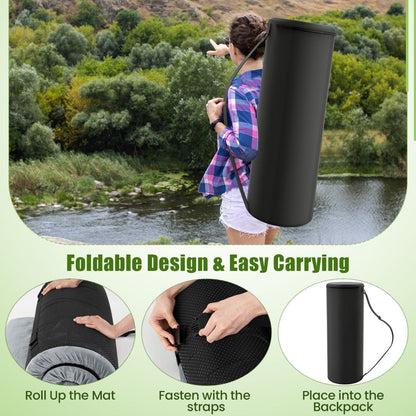 Foldable Camping Mattress with Foam Cushion and Carrying Bag for Living Room