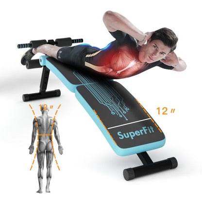 Foldable Workout Slant Bench for Home Gym
