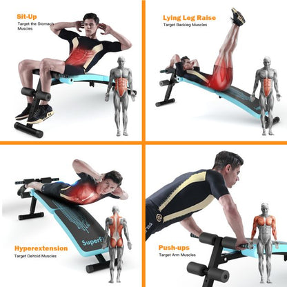 Foldable Workout Slant Bench for Home Gym
