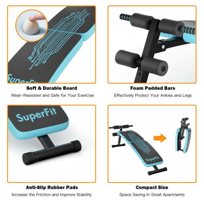 Foldable Workout Slant Bench for Home Gym