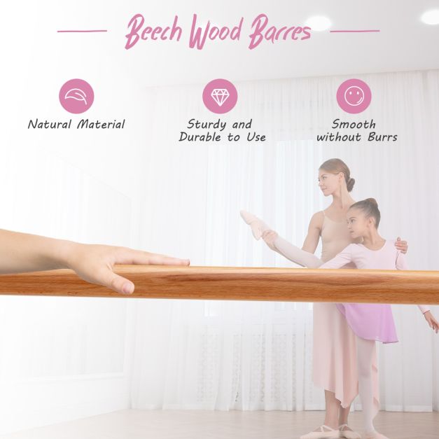 Freestanding Dance Bar with 4-position Adjustable Heights for Dancing