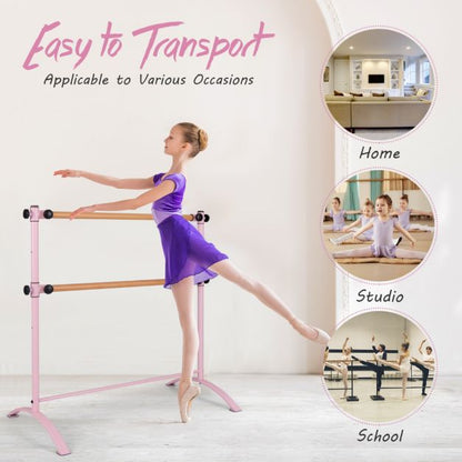 Freestanding Dance Bar with 4-position Adjustable Heights for Dancing