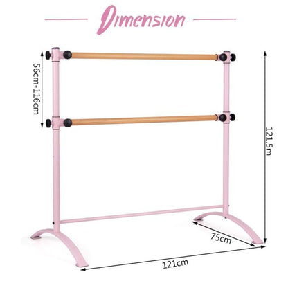 Freestanding Dance Bar with 4-position Adjustable Heights for Dancing