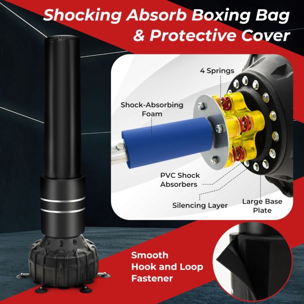 182cm Boxing Bag with 25 Suction Cups