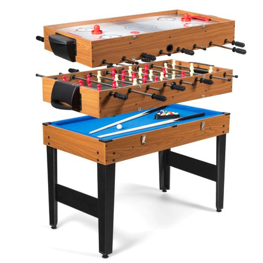 3-in-1 Combo Game Table Set for Home Play Room Rec Room