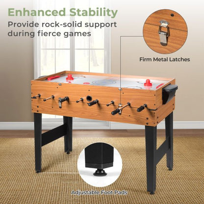 3-in-1 Combo Game Table Set for Home Play Room Rec Room