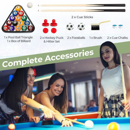 3-in-1 Combo Game Table Set for Home Play Room Rec Room