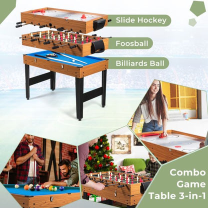 3-in-1 Combo Game Table Set for Home Play Room Rec Room