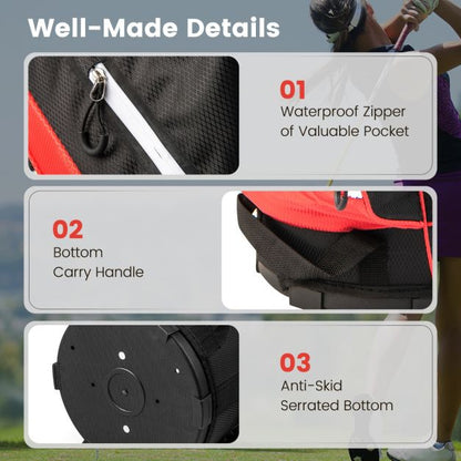 Golf Cart Bag with 14 Way Top Dividers 9 Pockets and Cooler Bag
