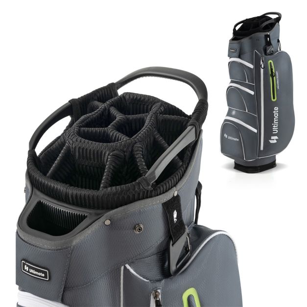 Golf Cart Bag with 15 Way Top Dividers Including Individual Putter Well
