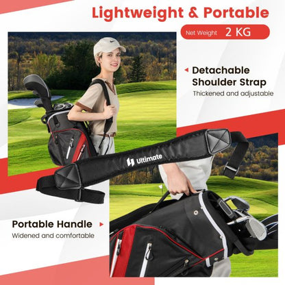 Golf Cart Bag with 14 Way Top Dividers 9 Pockets and Cooler Bag