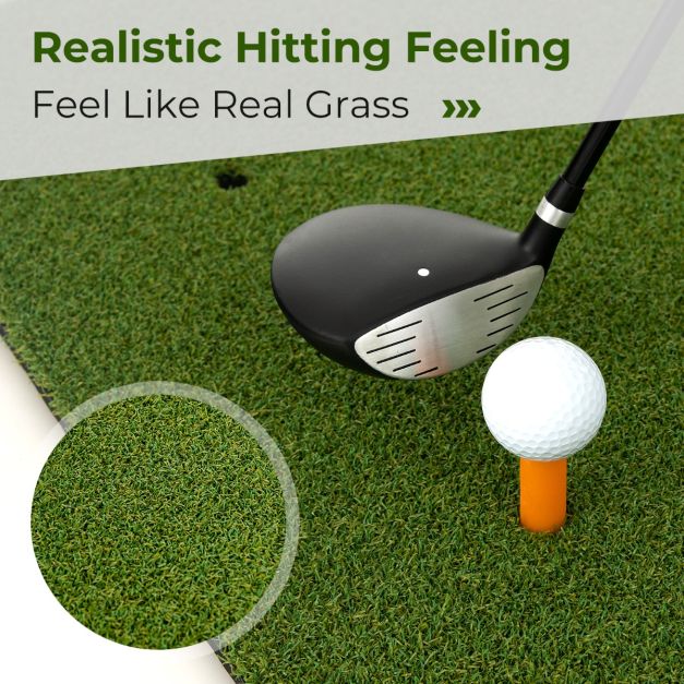 Golf Hitting Mat Includes 2 Rubber Tees