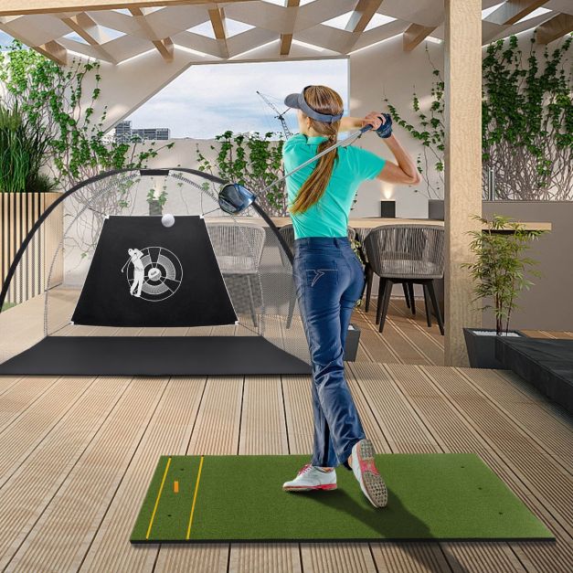 Golf Hitting Mat Includes 2 Rubber Tees