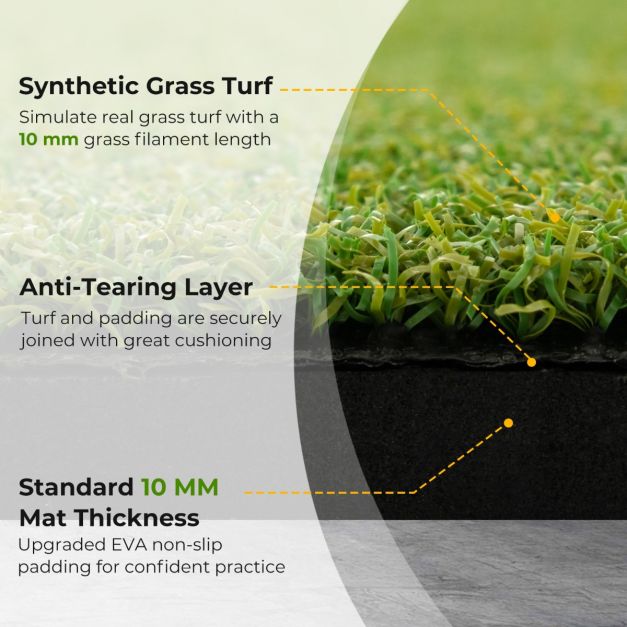 Golf Hitting Mat Includes 2 Rubber Tees
