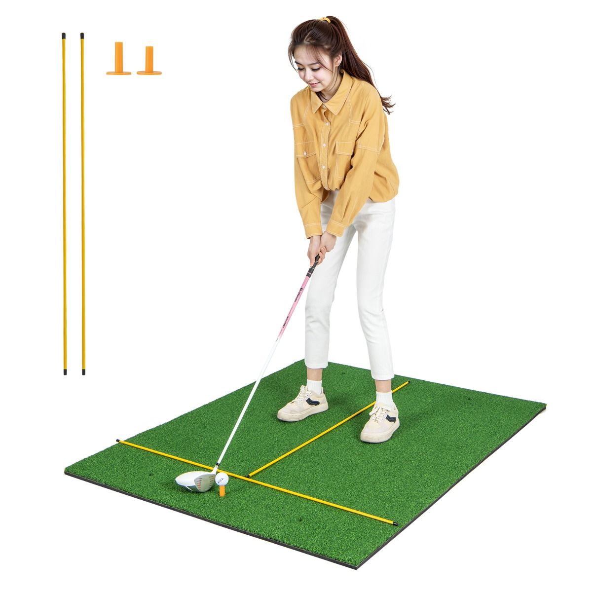 Golf Hitting Mat Artificial Turf Mat for Indoor Outdoor Golf Practice