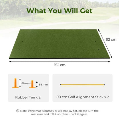 Golf Hitting Mat Includes 2 Rubber Tees
