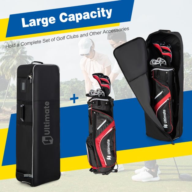 Heavy-Duty Soft-Sided Golf Travel Bag with Wheels