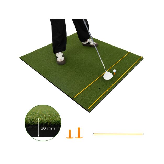 Golf Hitting Mat Includes 2 Rubber Tees