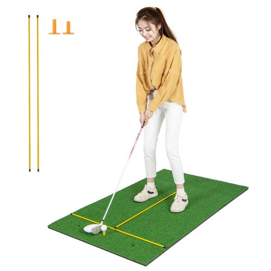 Artificial Turf Mat for Indoor/Outdoor Golf Practice Includes 2 Rubber Tees
