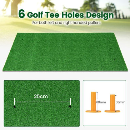 Artificial Turf Mat for Indoor/Outdoor Golf Practice Includes 2 Rubber Tees