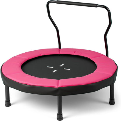 Trampoline with Foam Handlebar & Safety Pad for 3-6 Years Old Toddlers