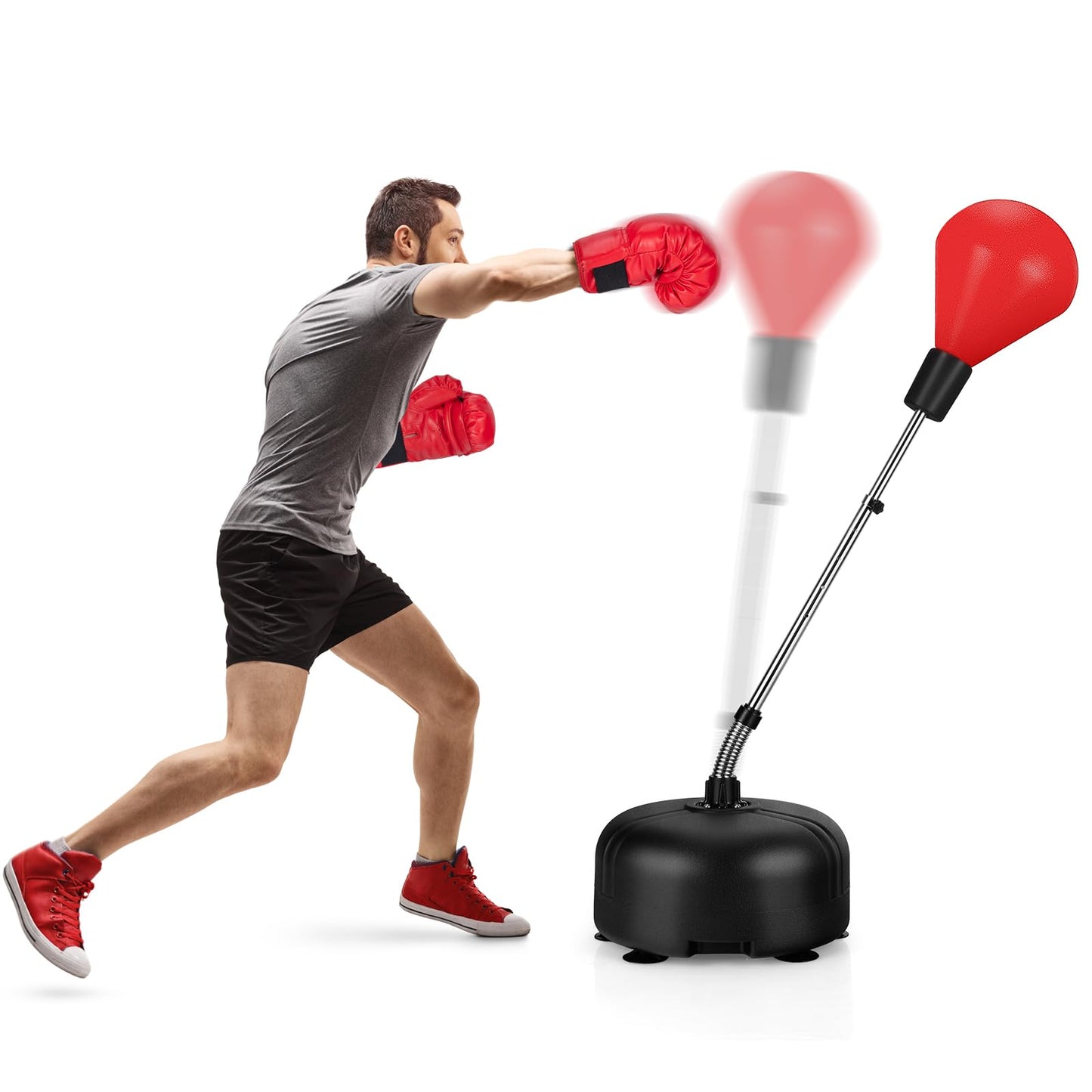 Punching Bag with Stand Speed Bag for Adults Kids