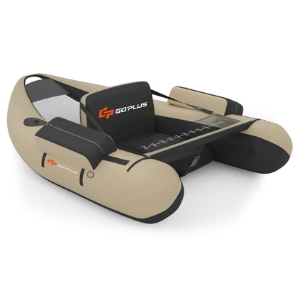 Inflatable Fishing Float Tube with Inflatable Seat Adjustable Backrest