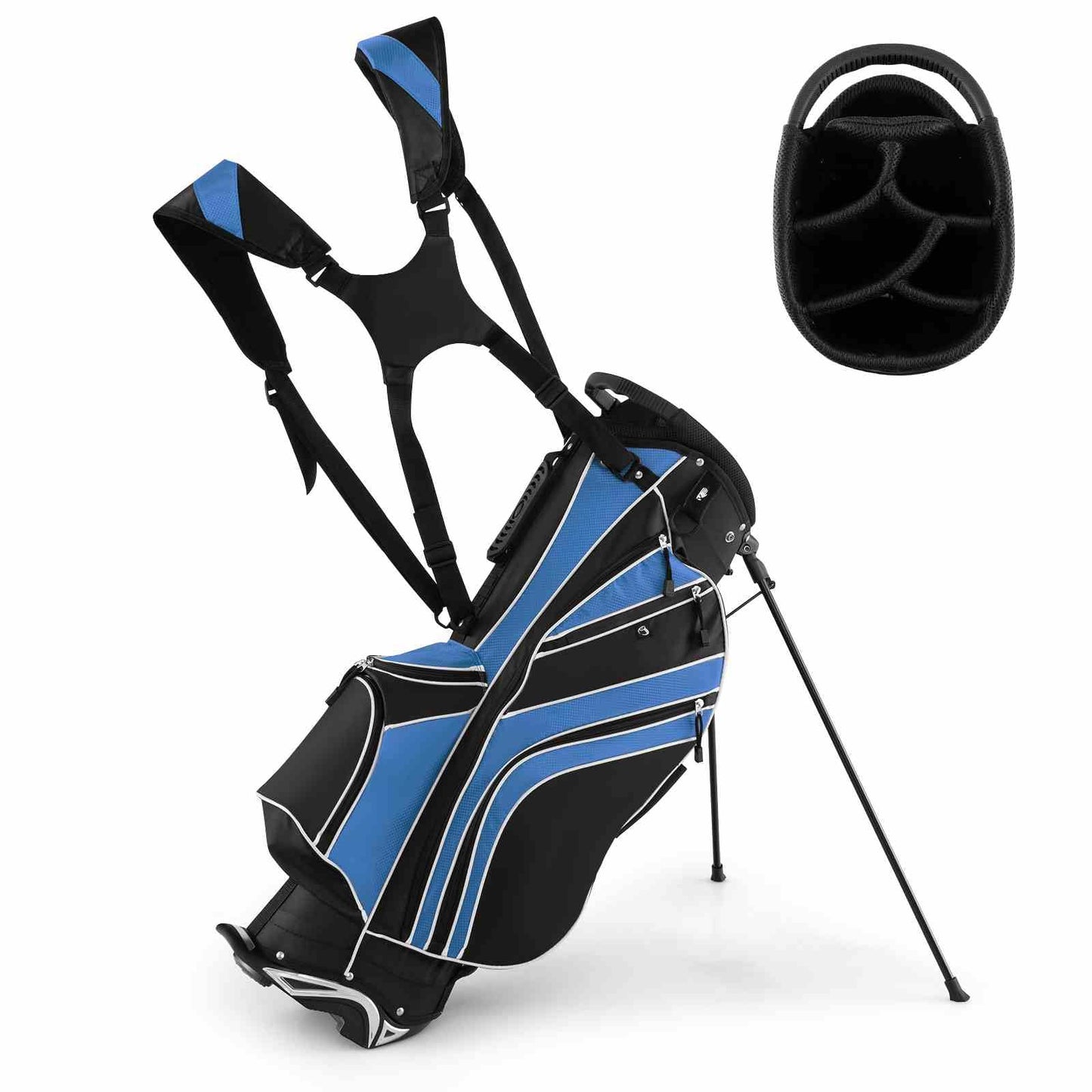 Stand Bag Golf Club Bag with 6 Way Organizer Divider Top