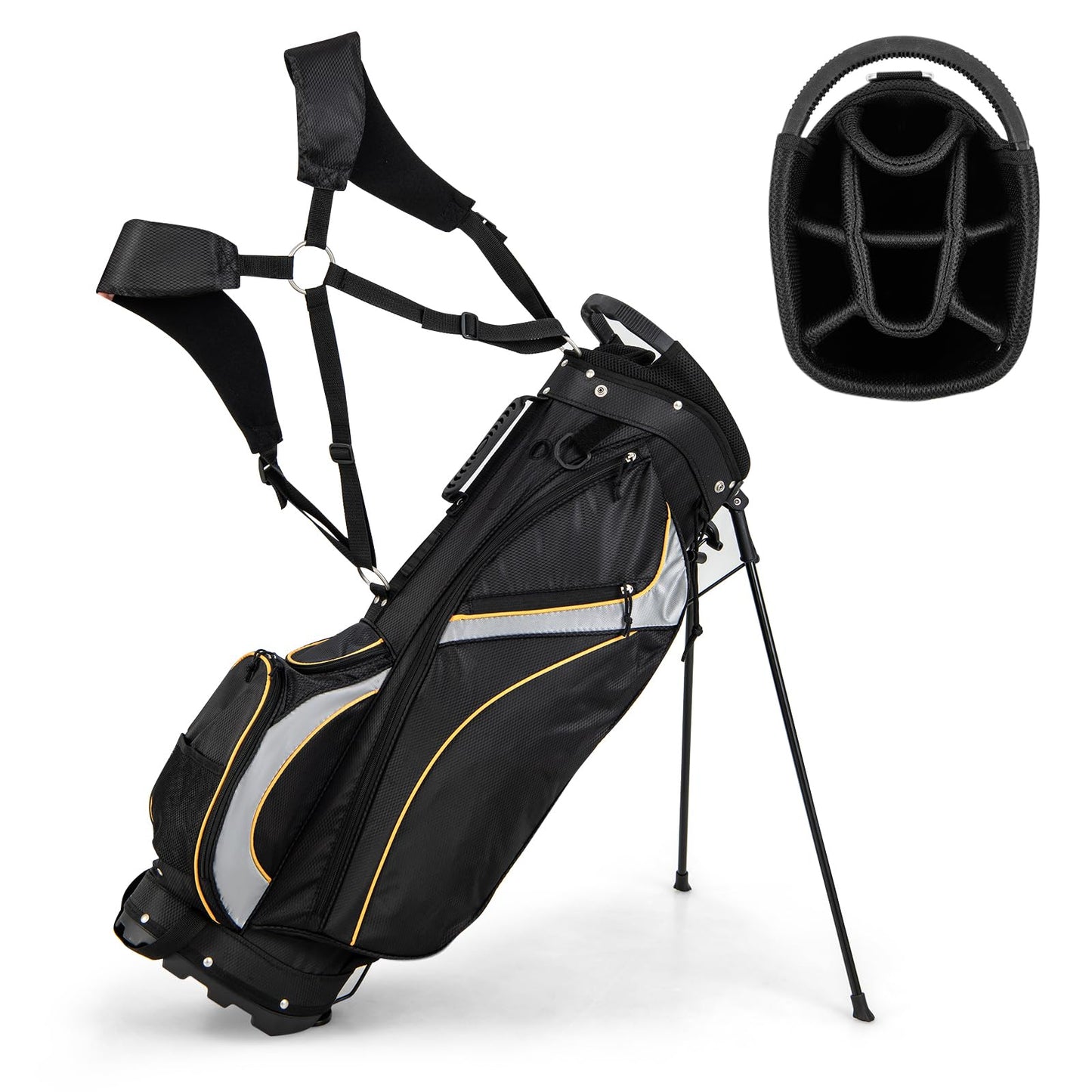 Golf Stand Bag Golf Club Bag w/ 8 Way Top Dividers