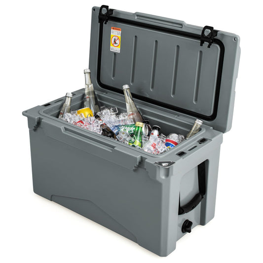 47L Insulated Portable Ice Chest with Integrated Cup Holders