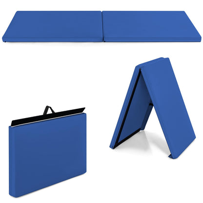 180cm x 60cm Extra Thick Foam Folding Gymnastics Exercise Mat with Carrying Handles
