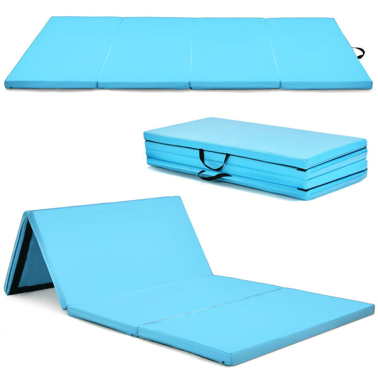 Folding Gymnastics Mat with Carrying Handles for Home Gym Fitness