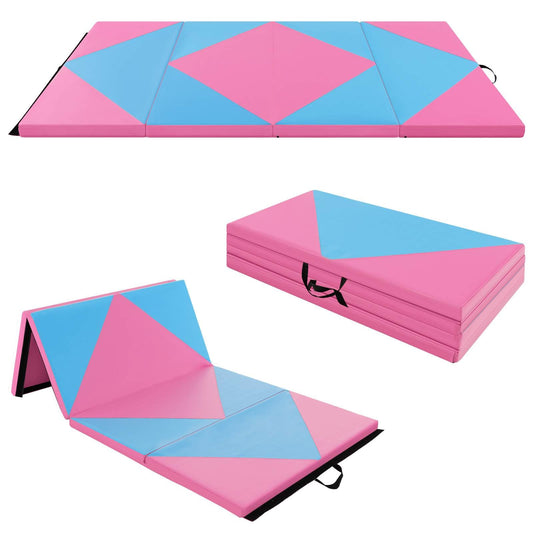 240 x 117 x 5 cm Gymnastics Mat with Carrying Handles & Hook and Loop Fasteners