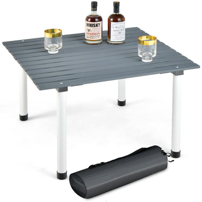 Solid Fir Wood Portable Roll up Table with Carry Bag for Camping