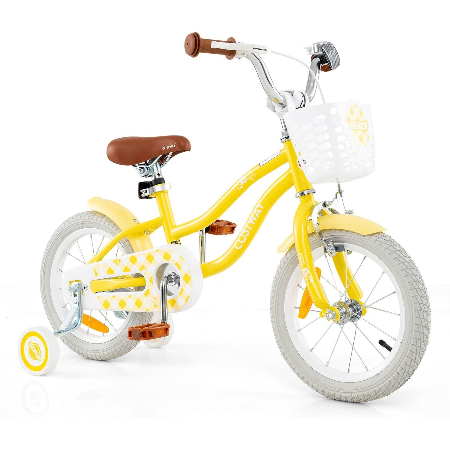 Kids Bike with Front Handbrake and Rear Coaster Brake for 3-4/3-5/4-7/4-8 Years Old