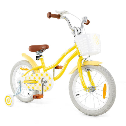 Kids Bike with Front Handbrake and Rear Coaster Brake for 3-4/3-5/4-7/4-8 Years Old