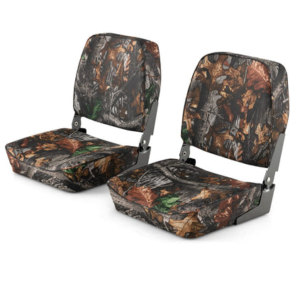 2-Piece Low Back Boat Seat Set for Most Support Bases