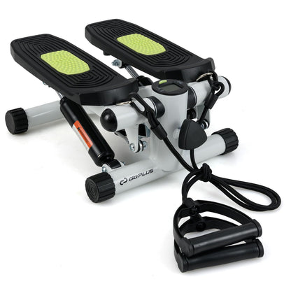 Mini Stepper for Exercise at Home with Resistance Bands for Full Body Workout